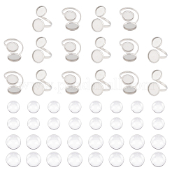 DIY Blank Dome Finger Ring Making Kit&nbsp;DIY-UN0004-13