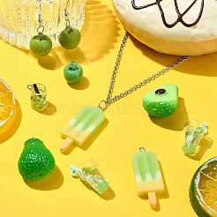 30Pcs 6 Styles Opaque Resin Pendants&nbsp;RESI-YW0001-67A