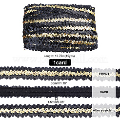 Sparkle Plastic Paillette Elastic Beads&nbsp;OCOR-WH0047-80