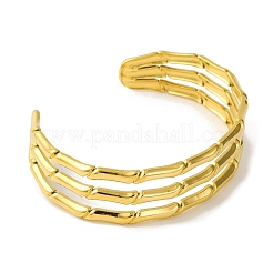 Ion Plating(IP) 304 Stainless Steel Cuff Bangles for Women&nbsp;BJEW-B104-19G