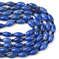 Natural Lapis Lazuli Beads Strands&nbsp;G-G453-C07-8x13mm