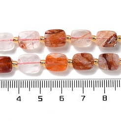 Natural Red Hematoid Quartz/Ferruginous Quartz Beads Strands&nbsp;G-H061-A03-01