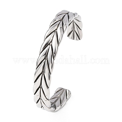 Retro 316 Surgical Stainless Steel Cuff Bangles&nbsp;BJEW-C142-14D-AS