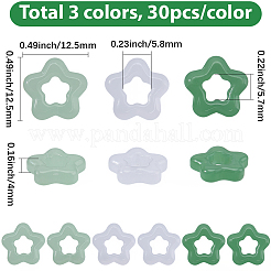 90Pcs 3 Colors Glass Imitation Jade Button Pendants&nbsp;DIY-SC0032-65