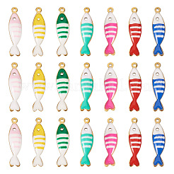 35Pcs 7 Colors Stainless Steel Enamel Pendants&nbsp;STAS-TA0005-40