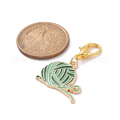 Yarn Ball Alloy Enamel Pendants Decorations&nbsp;HJEW-JM00829