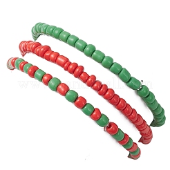 3Pcs Glass Beaded Stretch Bracelets&nbsp;BJEW-JB12440