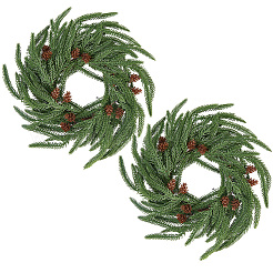 Flexible Glue PE Christmas Wreath&nbsp;AJEW-WH20060-20