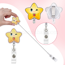 7Pcs 7 Styles Acrylic Badge Reel&nbsp;AJEW-WR0004-03