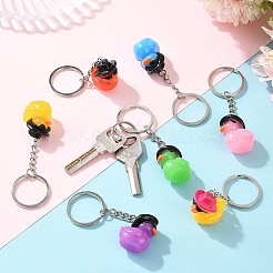 7Pcs Resin Duck Pendant Keychain&nbsp;KEYC-YW00225