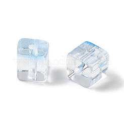 Two Tone Transparent Glass Beads&nbsp;GLAA-NH0001-03B