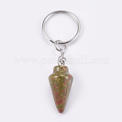 Natural & Synthetic Mixed Stone Keychain&nbsp;KEYC-P041-A