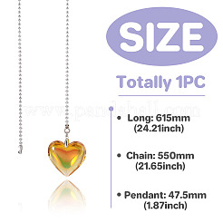 Glass Heart Charms Ceiling Fan Pull Chain Extenders&nbsp;HJEW-TAC0158