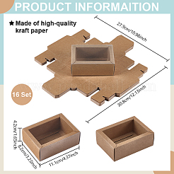 Kraft Paper Cardboard Gift Drawer Boxes&nbsp;LS-CON-WH0085-129A