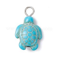 Dyed Synthetic Turquoise Pendants&nbsp;PALLOY-JF02924-02