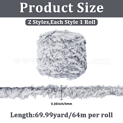 2 Rolls 2 Colors Polyester & Nylon Yarn&nbsp;OCOR-CY0002-40B