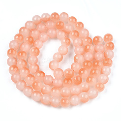 Baking Paint Imitation Jade Glass Round Bead Strands&nbsp;X1-DGLA-N003-10mm-07