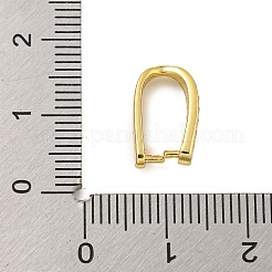 Rack Plating Brass Micro Pave Clear Cubic Zirconia Ice Pick Pinch Bails&nbsp;KK-F876-11G