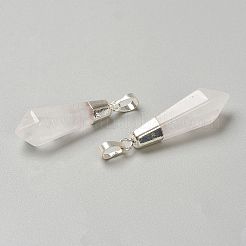 Natural Quartz Crystal Pointed Pendants&nbsp;LS-G-P445-E13