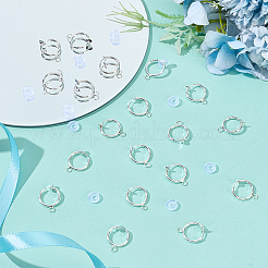 28Pcs Brass Clip-on Hoop Earring Findings&nbsp;KK-ME0001-30S