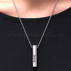 Mother's Day Non-Tarnish 304 Stainless Steel Urn Ashes Necklaces&nbsp;NQ6466-2