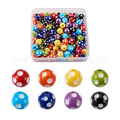 120Pcs 8 Colors Opaque Resin Beads&nbsp;RESI-CW0001-06A