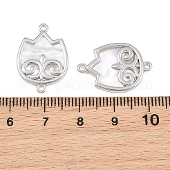 Brass & Natural Shell Connector Charms&nbsp;SH-CBA7BFE-01A-P