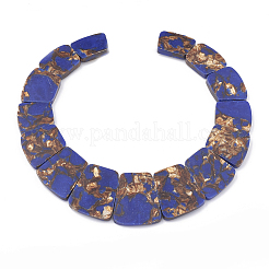 Assembled Bronzite and Synthetic Lapis Lazuli Beads Strands&nbsp;G-S327-002