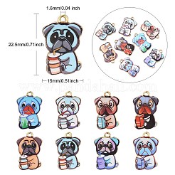 30Pcs Printed Alloy Pendants&nbsp;ENAM-CJ0005-58