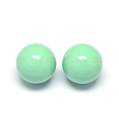 No Hole Spray Painted Brass Round Smooth Chime Ball Beads Fit Cage Pendants&nbsp;KKB-E003-M-16mm