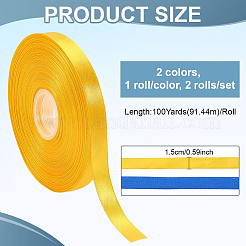 2 Rolls 2 Colors Polyester Ribbon&nbsp;OCOR-PH0007-50