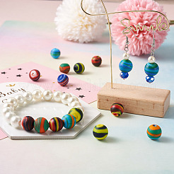 12Pcs 6 Colors Handmade Frosted Lampwork Beads&nbsp;LAMP-BT0001-02