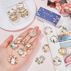 24Pcs 12 Styles Alloy Enamel Pendants&nbsp;ENAM-SC0005-37