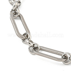 Non-Tarnish 304 Stainless Steel Oval Link Chains Bracelets for Men & Women&nbsp;BJEW-D042-09P
