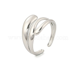 304 Stainless Steel Cuff Rings for Women&nbsp;RJEW-G338-21P