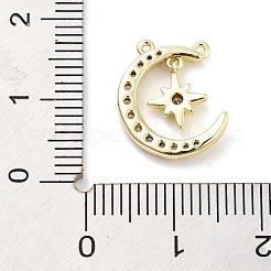 Brass Micro Pave Clear Cubic Zirconia Pendants&nbsp;ZIRC-L104-003G