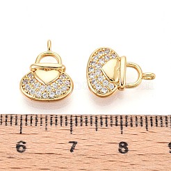 Brass Micro Pave Cubic Zirconia Charms&nbsp;KK-N263-83G