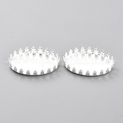 304 Stainless Steel Cabochon Settings&nbsp;STAS-Y001-07B-S