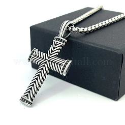 Vintage Hip Hop Cross Pendant 304 Stainless Steel Necklaces for Men Women&nbsp;ZR0074