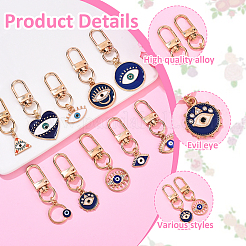 10Pcs Alloy Enamel Pendant Decorations&nbsp;HJEW-YW00153