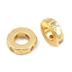 Brass Micro Pave Clear Cubic Zirconia Beads&nbsp;KK-CBA78C7-25G