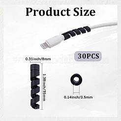 30Pcs TPR Spiral Cable Protectors&nbsp;AJEW-CP0012-17