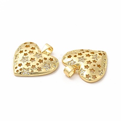 Rack Plating Brass Micro Pave Cubic Zirconia Pendants&nbsp;ZIRC-K089-11G