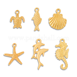 60Pcs 6 Styles Ocean Theme Alloy Pendant Sets&nbsp;FIND-SC0016-91
