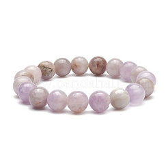 4Pcs 4 Size Natural Lavender Amethyst Round Beaded Stretch Bracelets Set&nbsp;BJEW-JB08992