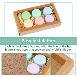 Foldable Paper Drawer Boxes with Clear Plastic Cover&nbsp;CON-WH0095-68A-01