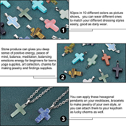 Cross Gemstone Pendants Sets&nbsp;G-PH0027-01-WH