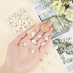 100Pcs 10 Styles Synthetic Howlite Beads&nbsp;G-GO0001-20
