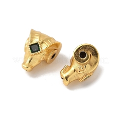 Matte Gold Color 925 Sterling Silver 3 Hole Guru Beads&nbsp;STER-R014-11G