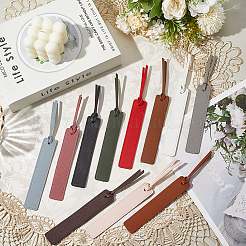11Pcs 11 Colors PU Leather Bookmarks&nbsp;AJEW-SP0002-30